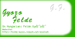 gyozo felde business card